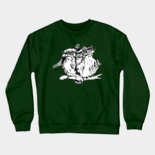 Unbounded Friendship -2 Tawny Frogmouth Owls Crewneck Sweatshirt